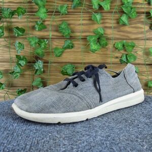 TOMS Men's  Sneaker Gray Fabric Size 10.5 Medium Gently‎ Used 2025